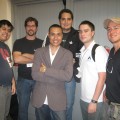 Amigos en el evento