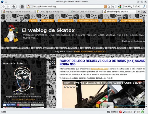 Firefox bajo GNU/Linux con KDE 4