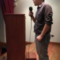 Bitzor dando unas palabras al inicio del evento