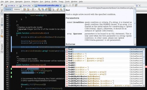 Completado de código PHP con Yii en Netbeans