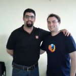 Con el representante de Mozilla Arturo Martínez