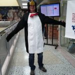 Richzendy disfrazado de pinguino